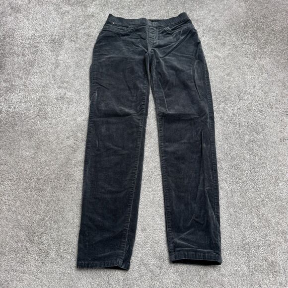 Talbots Pants - Talbots Petites Pull On Corduroy Pants Womens P Dark Gray Straight Leg Casual